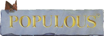 Populous logo for Amiga